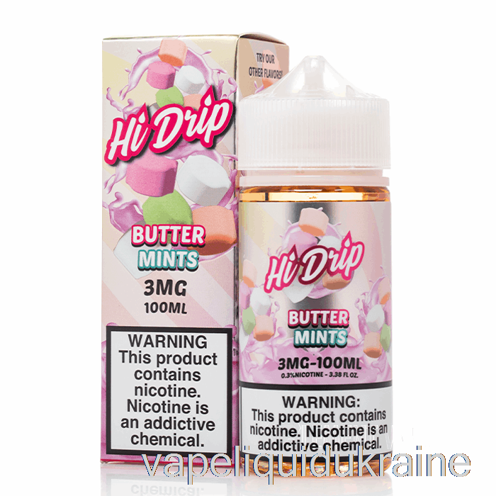 Vape Liquid Ukraine Butter Mints - Hi-Drip E-Liquids - 100mL 6mg